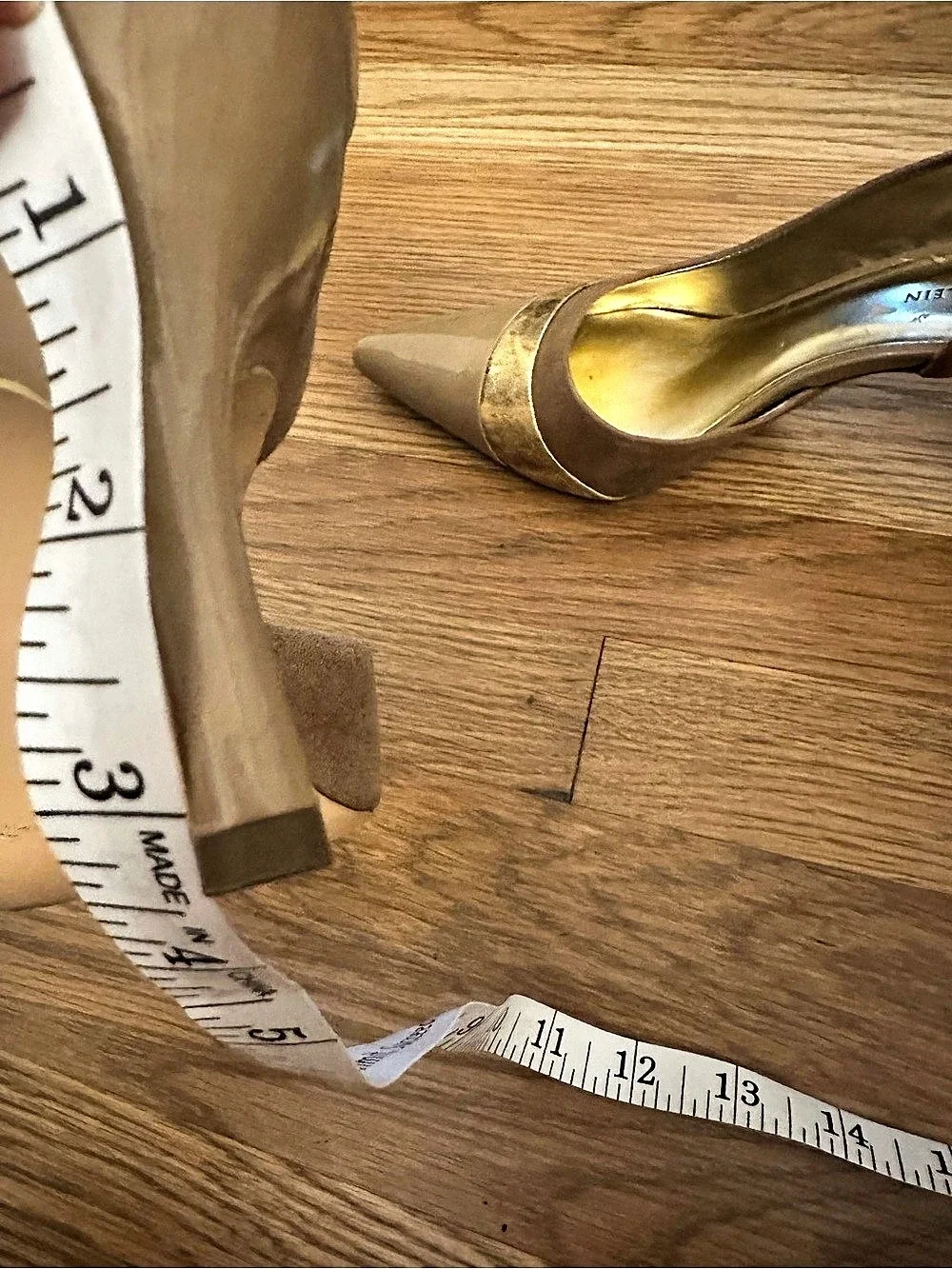 AK Anne Klein Pointed-Toe Metallic Accent Heels